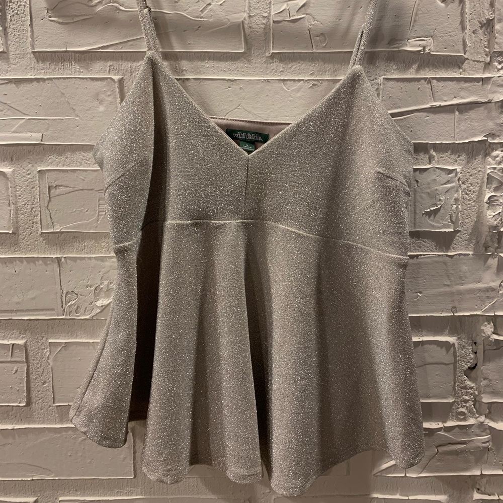 Sparkly Flowy Crop Top